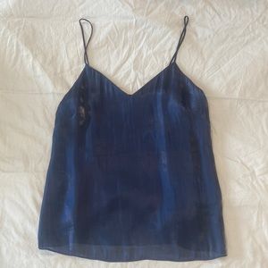 Rag and Bone Blue silk tank size 2